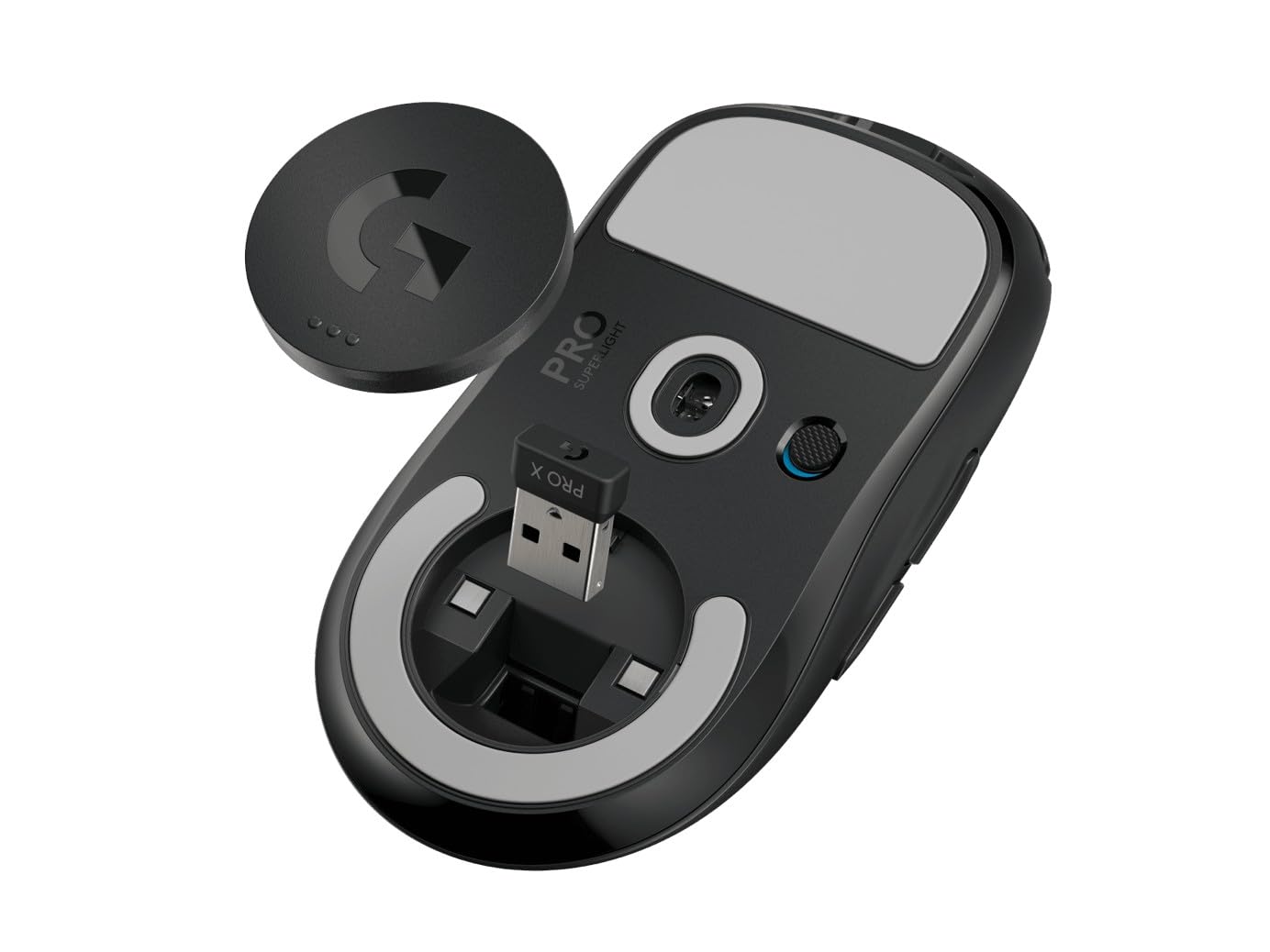 Logitech G PRO X SUPERLIGHT 2 kabellose Gaming-Maus, West Europa Verpackung, 60 g Pro-Grade-Maus 5 programmierbaren Tasten, 44K-DPI-Sensor, 8.000 Hz Signalrate, USB-C-Ladefunktion für PC/Mac - Schwarz