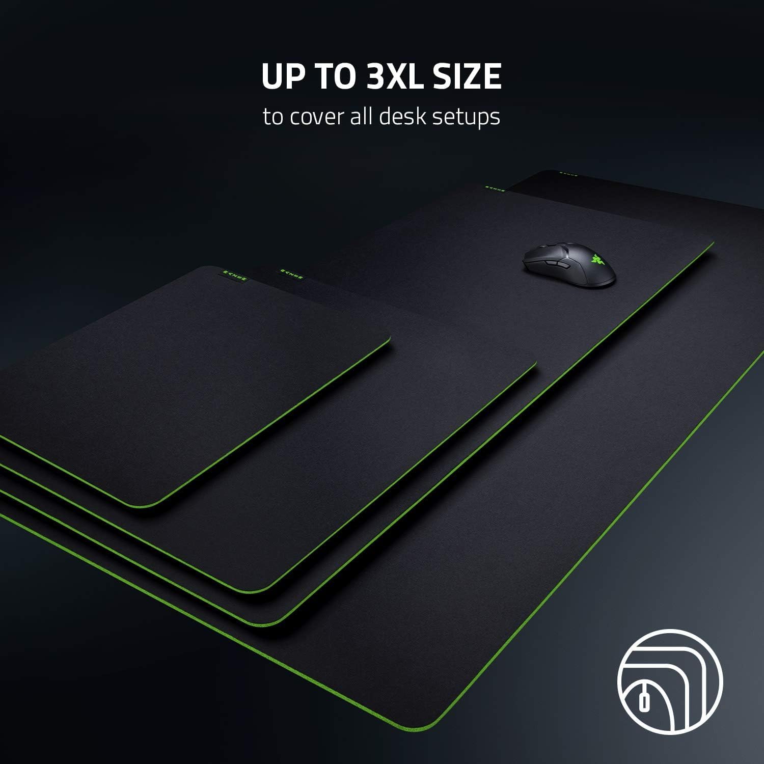 Razer Gigantus V2 Large - Weiches Gaming-Mauspad für schnelle Spielstile und optimale Kontrolle (450 x 400 x 3mm, Texturierter Stoff aus Mikrogewebe, Rutschfestes Gummi) Schwarz