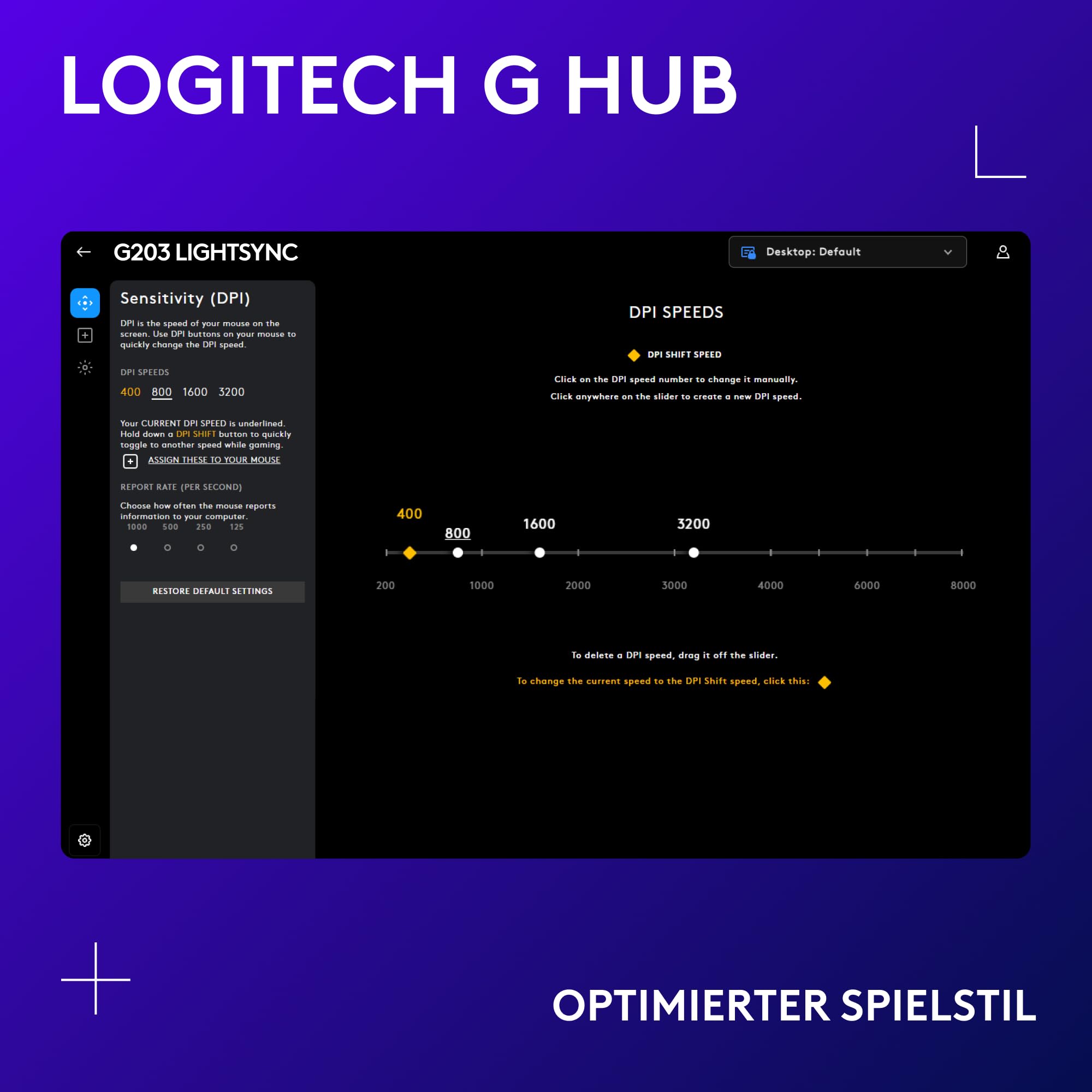 Logitech G203 Gaming-Maus mit anpassbarer LIGHTSYNC RGB-Beleuchtung, 6 programmierbare Tasten, spieletauglicher Sensor, Abtastung mit 8.000 DPI, Geringes Gewicht - Schwarz