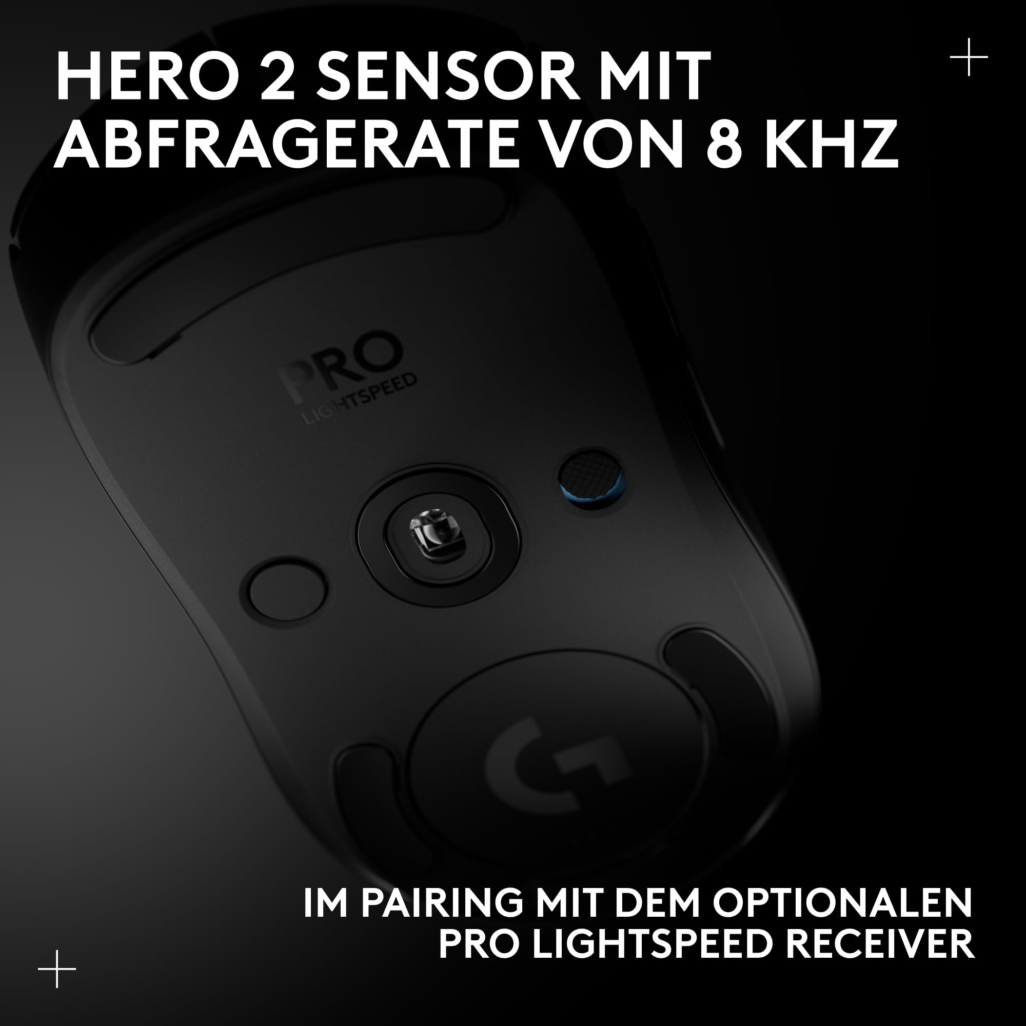Logitech G PRO 2 LIGHTSPEED kabellose Gaming-Maus Rechts-oder Linkshänder, mit bis zu 4 anpassbaren, umschaltbaren magnetischen Seitentasten, 44K-DPI-Sensor und USB-C-Ladefunktion, PC/Mac - Schwarz