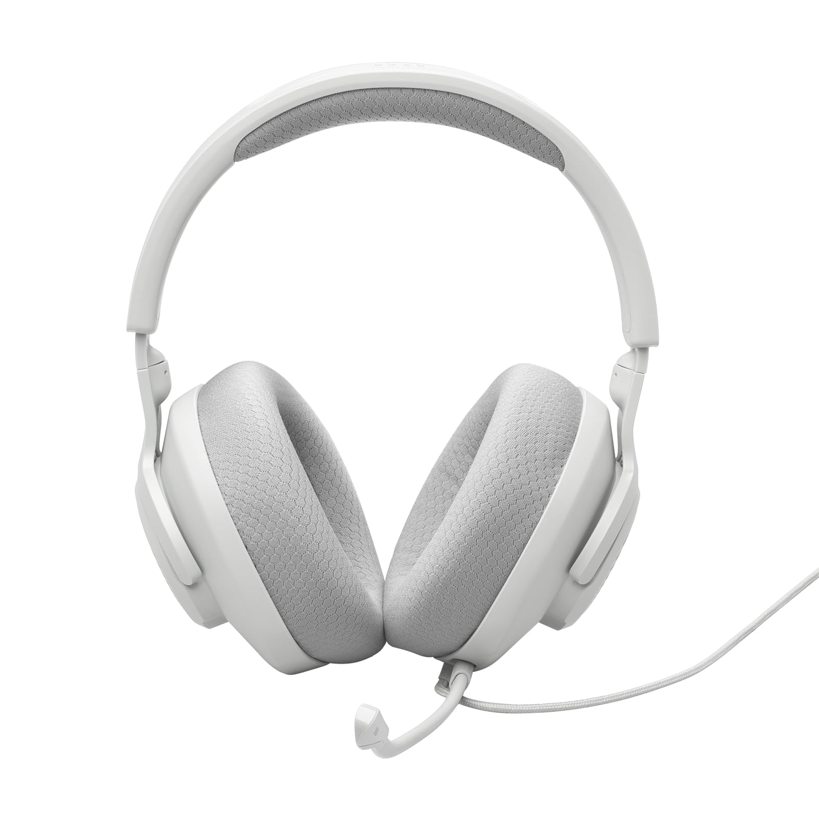 JBL Quantum 100M2 Kabelgebundenes Over-Ear Gaming Headset mit JBL QuantumSOUND Signature, 3,5-mm-Klinke, Multi-Plattform-Kompatibilität und abnehmbarem Mikrofon mit Stummschaltungsoption, Weiß