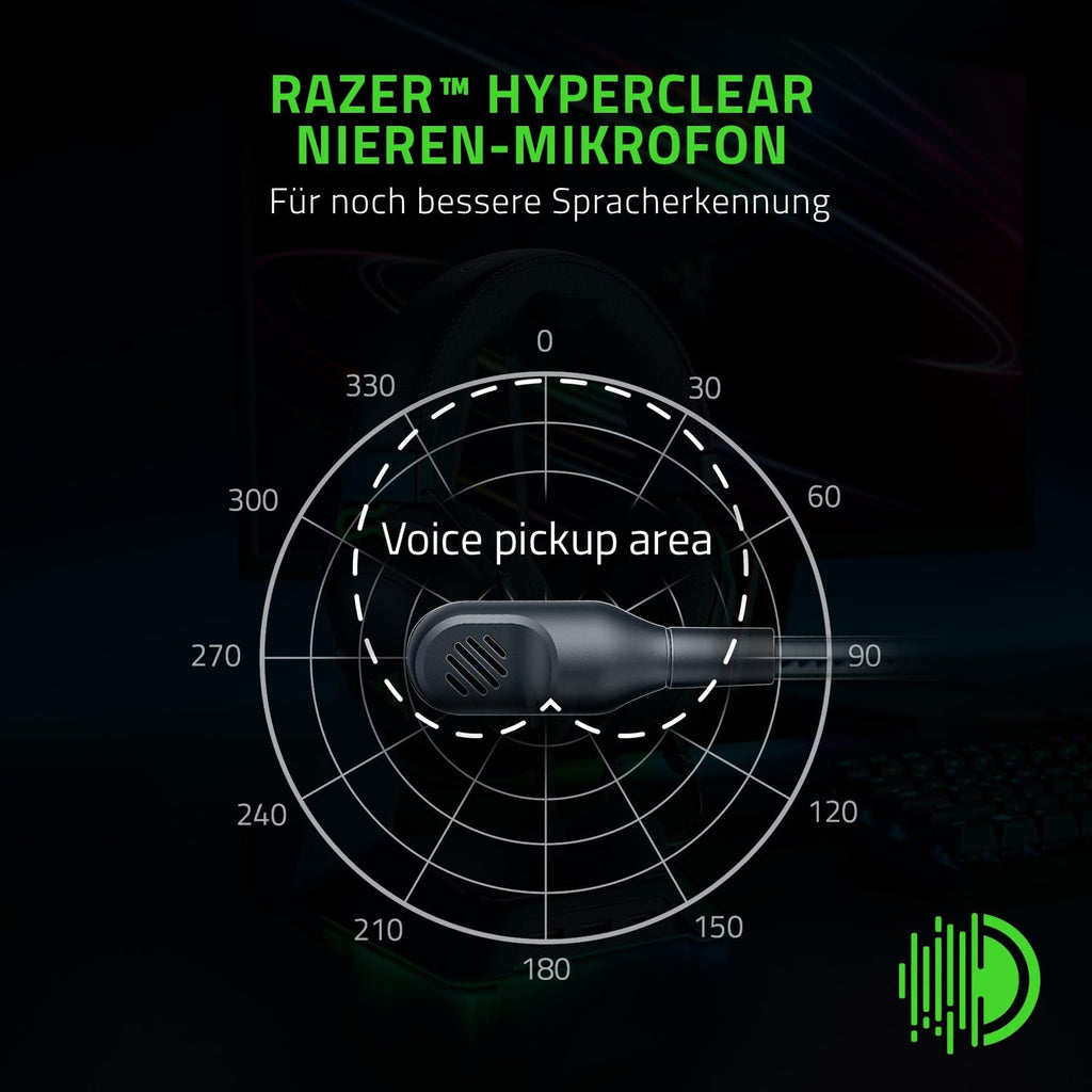 Razer BlackShark V2 X - Premium Esports Gaming Headset (Kabelgebundene Kopfhörer mit 50mm-Treiber, Rauschunterdrückung für PC, Mac, PS4, Xbox One & Switch) Schwarz