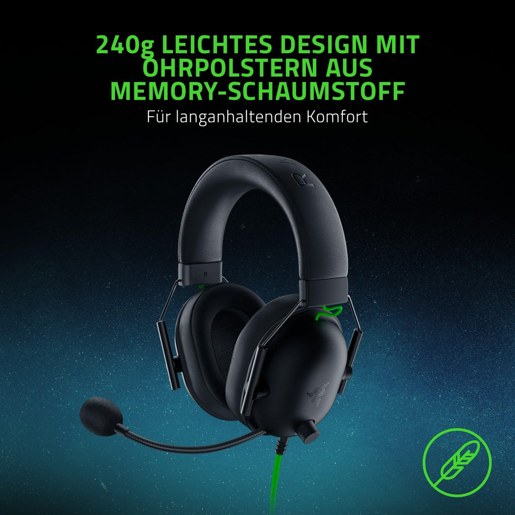Razer BlackShark V2 X - Premium Esports Gaming Headset (Kabelgebundene Kopfhörer mit 50mm-Treiber, Rauschunterdrückung für PC, Mac, PS4, Xbox One & Switch) Schwarz