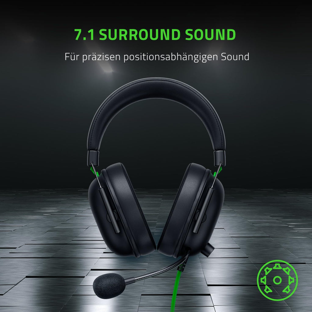 Razer BlackShark V2 X - Premium Esports Gaming Headset (Kabelgebundene Kopfhörer mit 50mm-Treiber, Rauschunterdrückung für PC, Mac, PS4, Xbox One & Switch) Schwarz