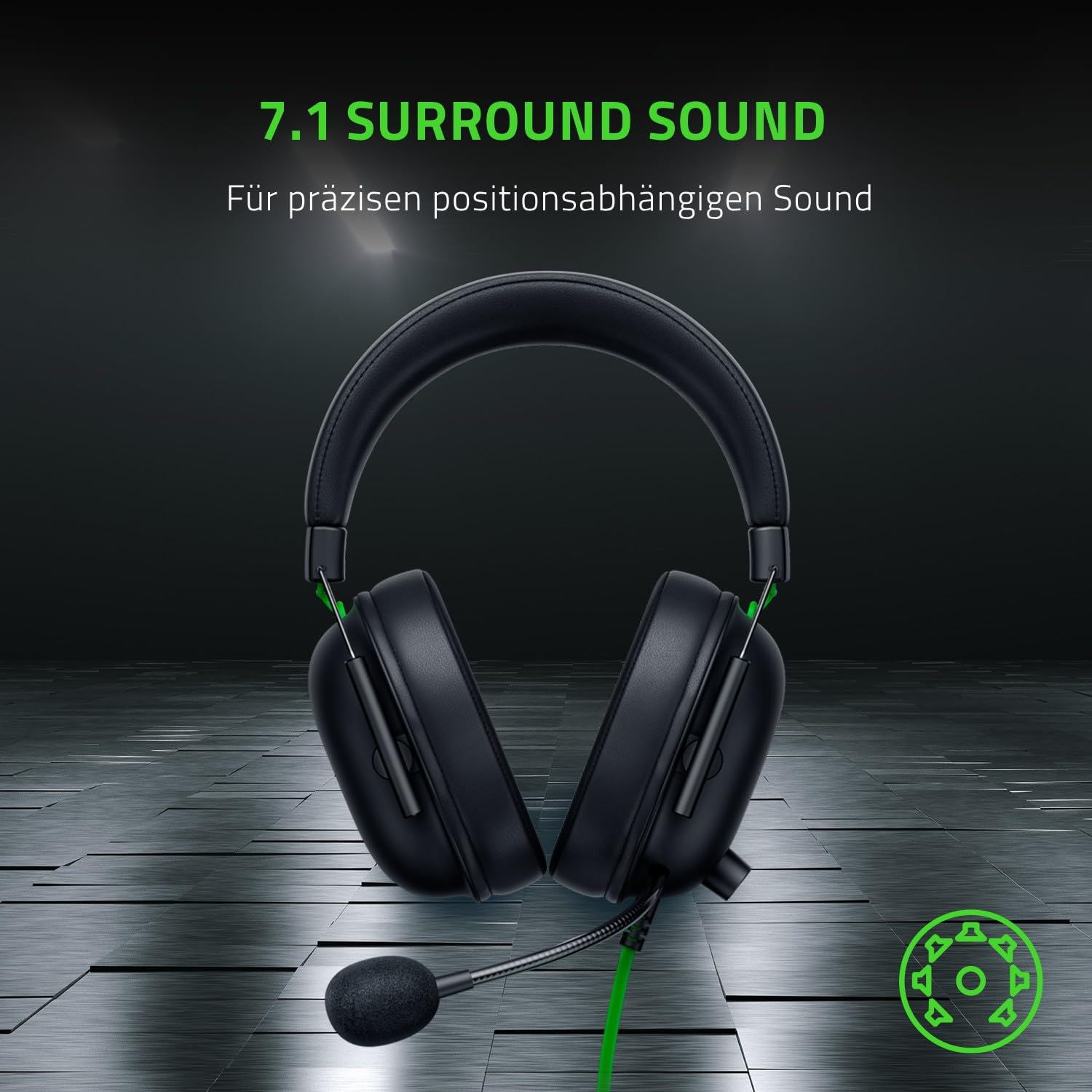 Razer BlackShark V2 X - Premium Esports Gaming Headset (Kabelgebundene Kopfhörer mit 50mm-Treiber, Rauschunterdrückung für PC, Mac, PS4, Xbox One & Switch) Schwarz