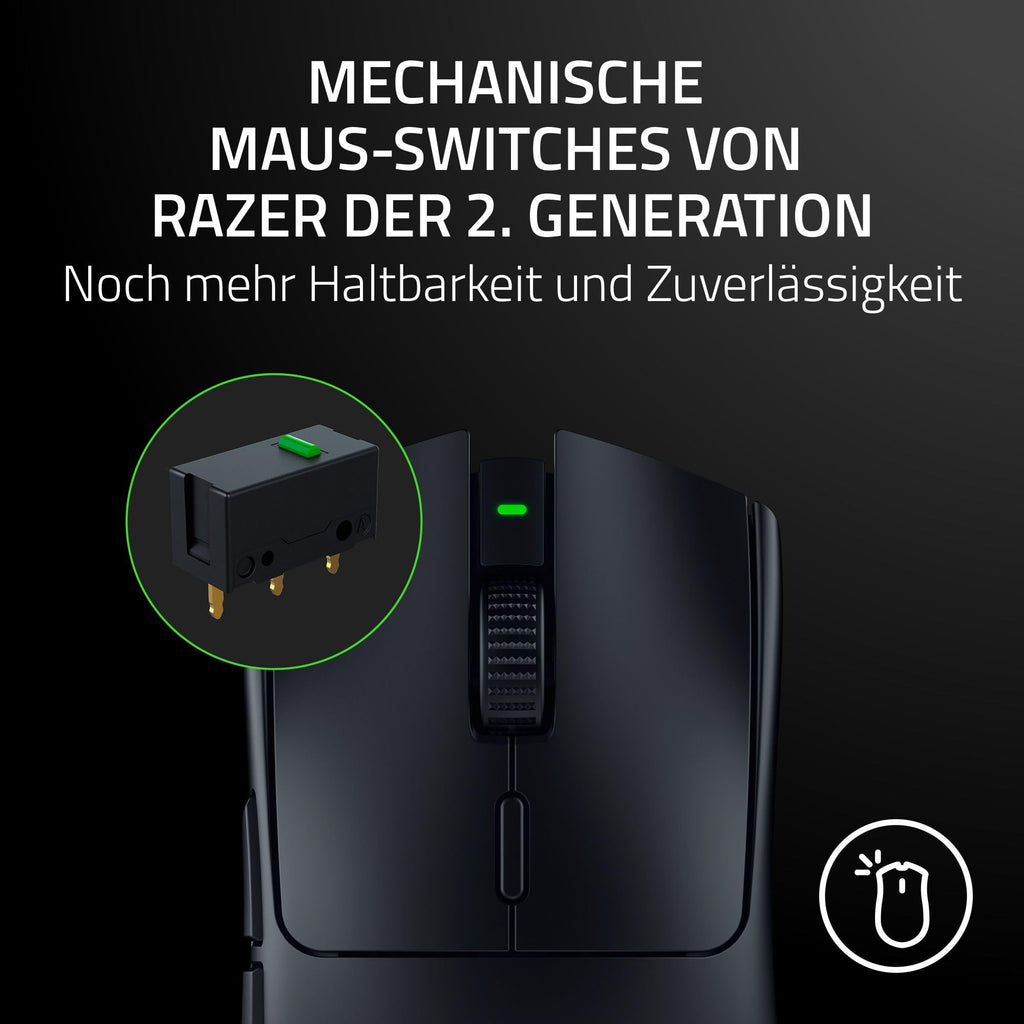 Razer Viper V3 HyperSpeed - Kabellose Esports Gaming-Maus - Focus Pro 30K DPI Sensor - bis zu 280 Std. Akku, Mechanische Maus-Switches 2th Generation - kabellose Abtastrate 4000Hz- PC/Mac | Schwarz