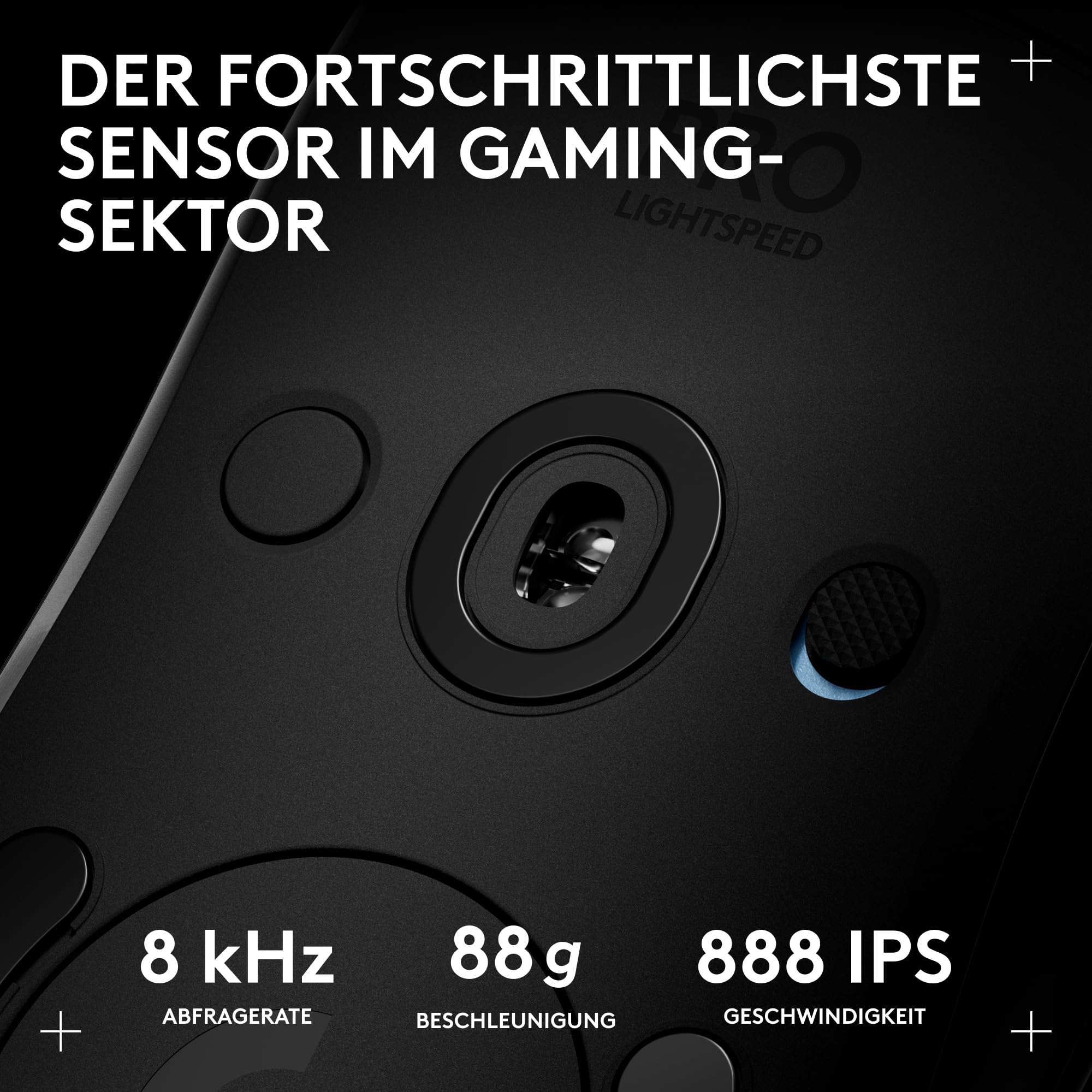 Logitech G PRO 2 LIGHTSPEED kabellose Gaming-Maus Rechts-oder Linkshänder, mit bis zu 4 anpassbaren, umschaltbaren magnetischen Seitentasten, 44K-DPI-Sensor und USB-C-Ladefunktion, PC/Mac - Schwarz