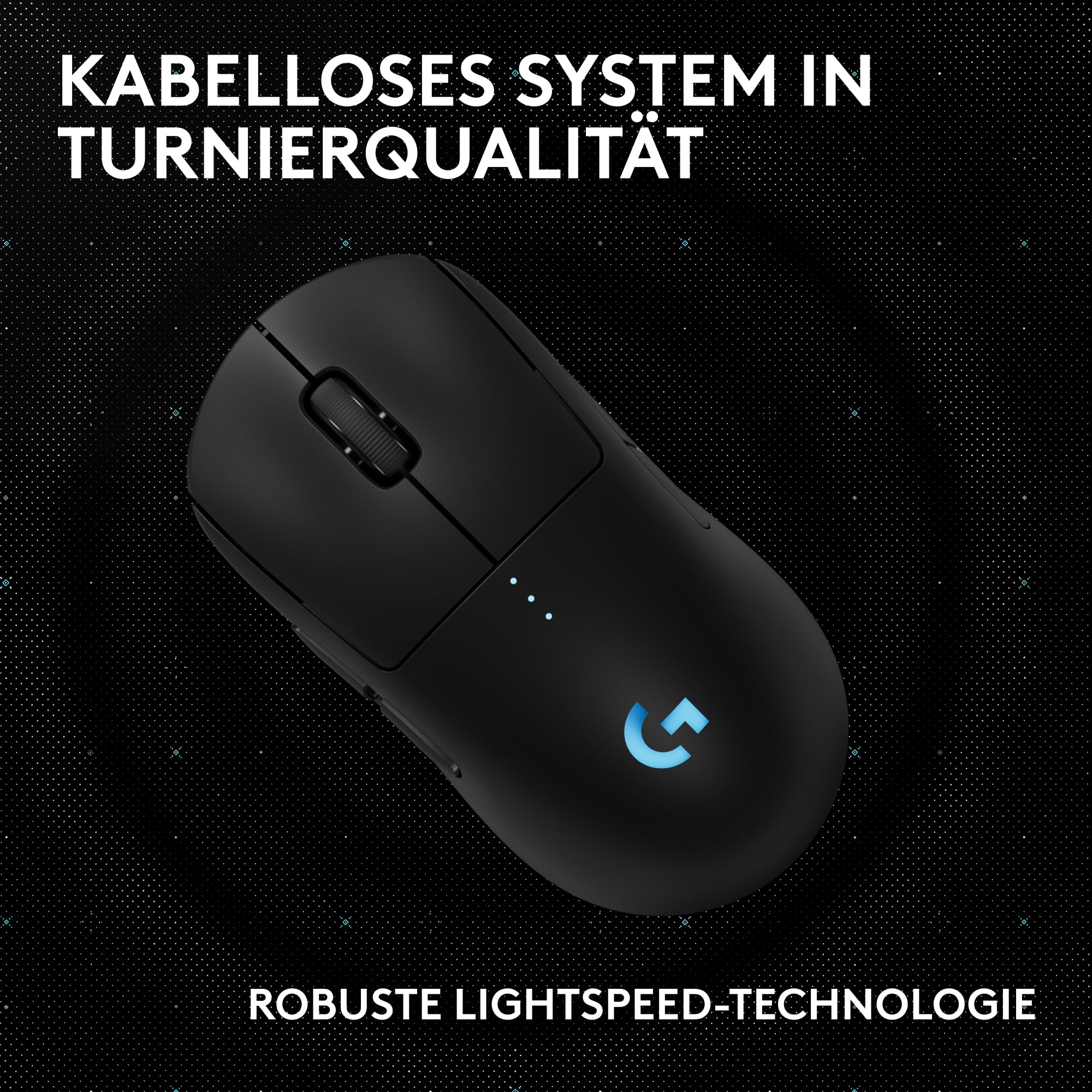 Logitech G PRO 2 LIGHTSPEED kabellose Gaming-Maus Rechts-oder Linkshänder, mit bis zu 4 anpassbaren, umschaltbaren magnetischen Seitentasten, 44K-DPI-Sensor und USB-C-Ladefunktion, PC/Mac - Schwarz