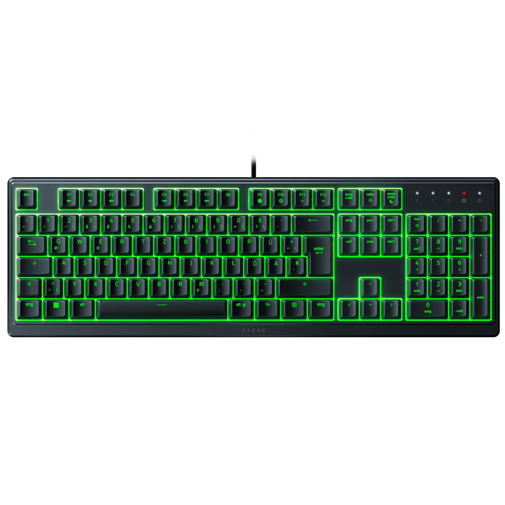 Razer Ornata V3 X - Flache Membran-Tastatur mit Chroma RGB (Lautlose Membran-Switches, Ergonomische Handballenauflage, Tastenkappen Anti-UV-Beschichtung) QWERTZ DE-Layout | Schwarz