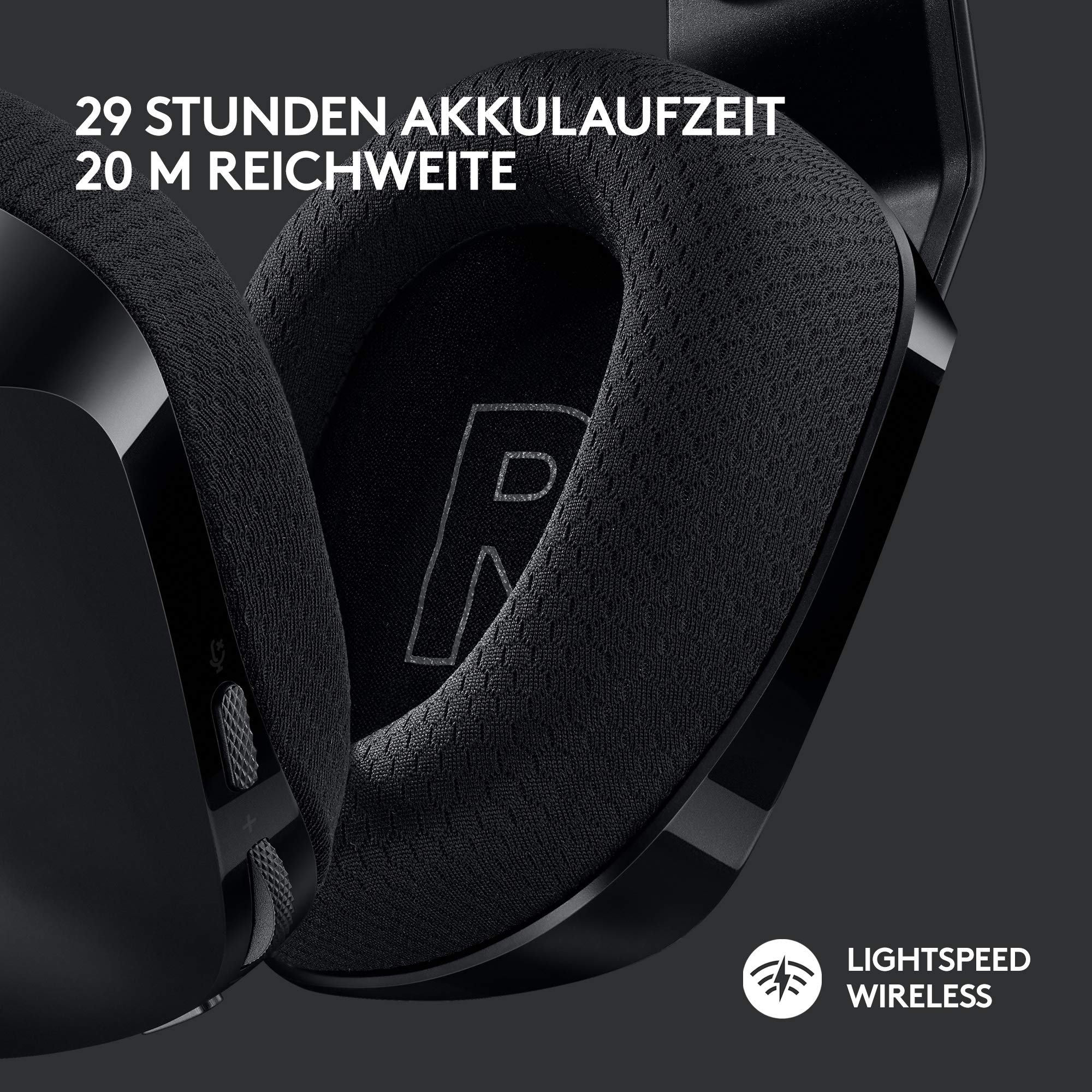 Logitech G G733 Lightspeed Headsets, Schwarz